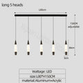 Modern Staircase Chandelier LED Long Wire Pendant Light Black Gold for Living & Dining