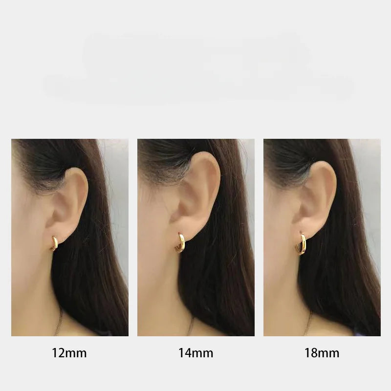 Sterling Silver Geometric Hoop Earrings for Women - Fashion Jewelry Gift