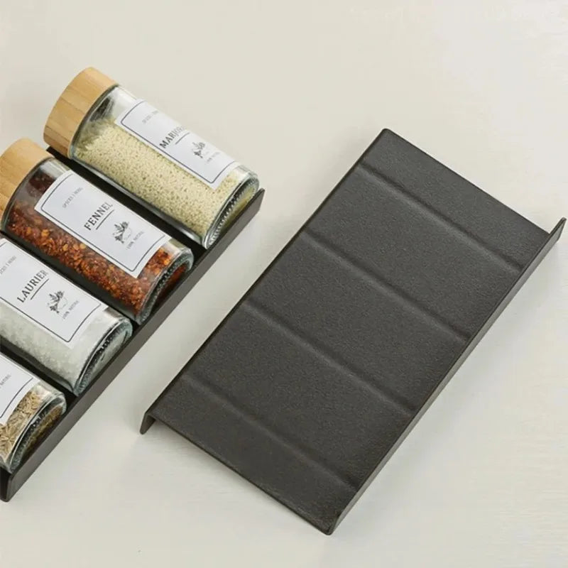 Adjustable 4-Layer Kitchen Spice Drawer Organizer for Jars and Bottles
