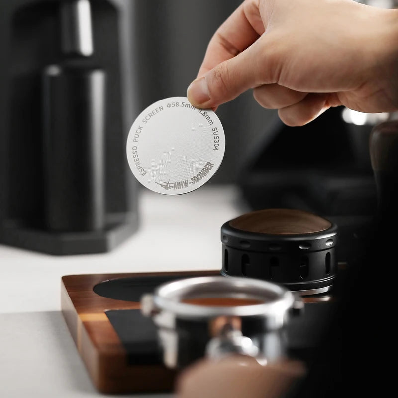 Titanium Coating Espresso Puck Screen - Reusable Metal Filter 51/53/58.5mm