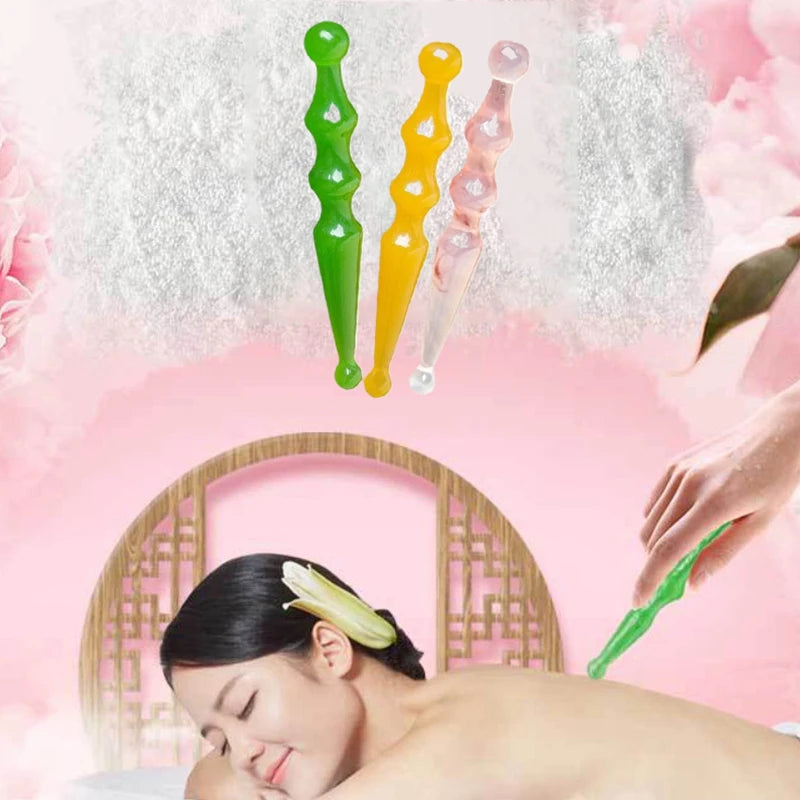 Facial Acupressure Massage Stick Double-Ended Needle-Style Relaxation Tool