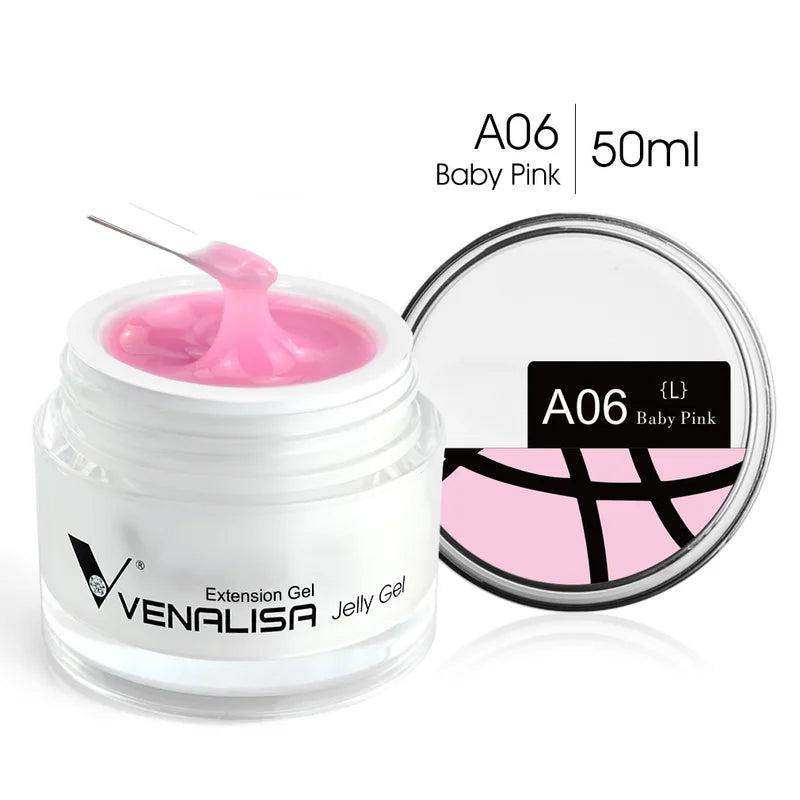 50ml Jelly Builder Extension Gel for Nail Art - Self-Leveling Transparent Nail Polish
