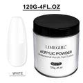 120g Acrylic Nail Powder Set - Clear Pink White Colors Nail Art Builder Tips