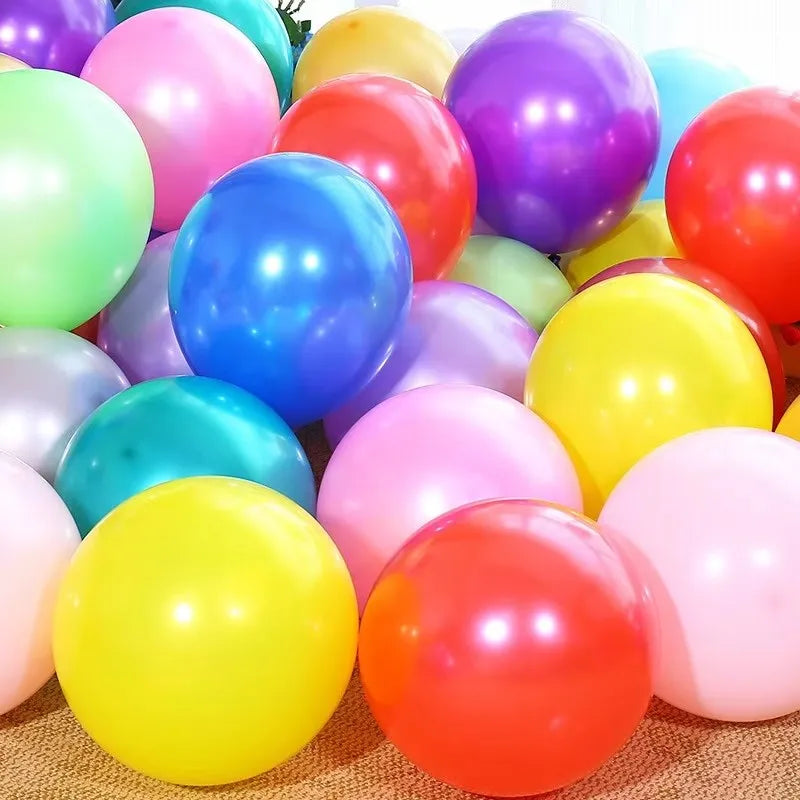 50/100pcs Latex Spiral & Round Balloons for Party Wedding Festival Decorations