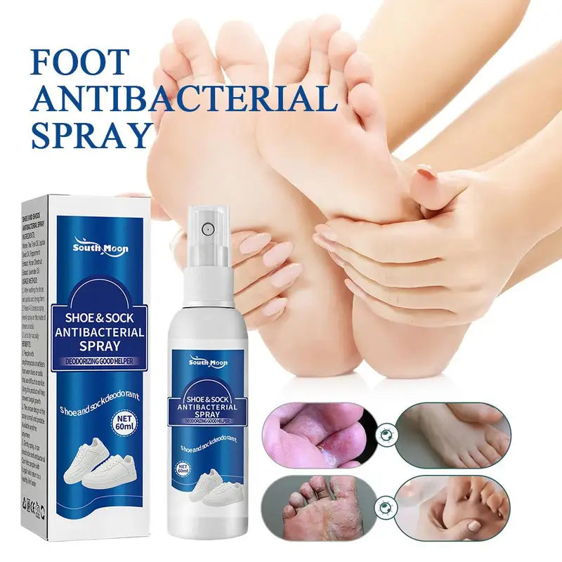 60ml Antibacterial Shoe & Foot Odor Spray - Refresh & Deodorize Shoes, Socks, and Feet
