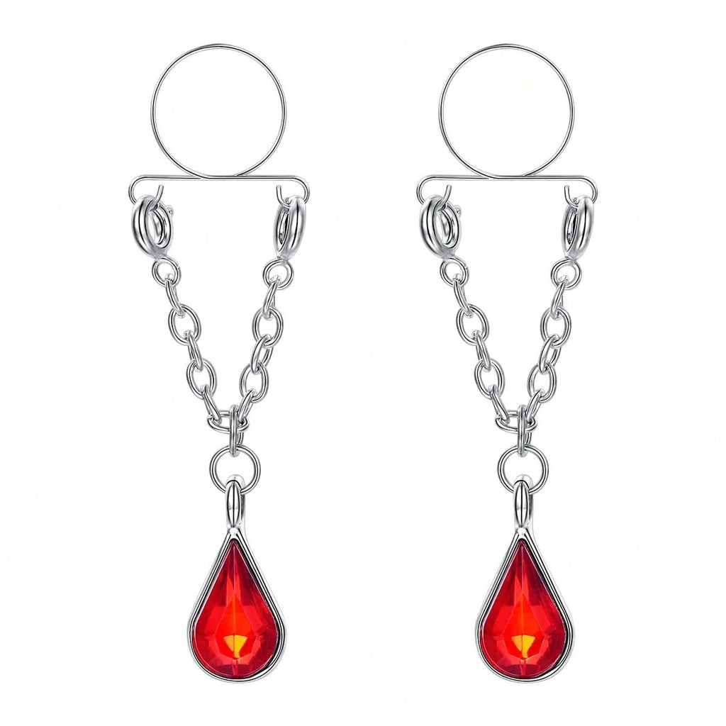 Fake Nipple Piercing Jewelry Set - Faux Nipple Rings for Women