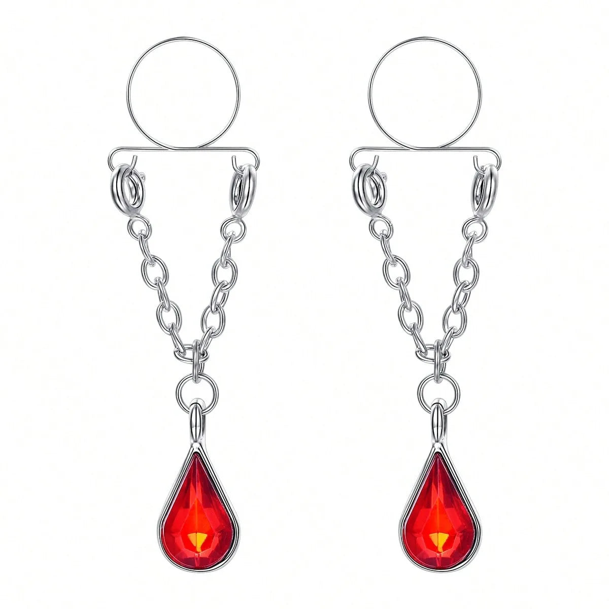Fake Nipple Piercing Jewelry Set - Faux Nipple Rings for Women