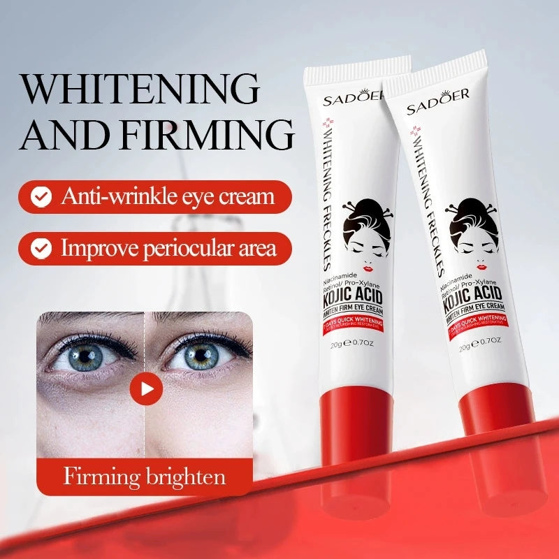 Kojic Acid Skin Care Set with Face and Eye Cream for Brightening & Moisturizing