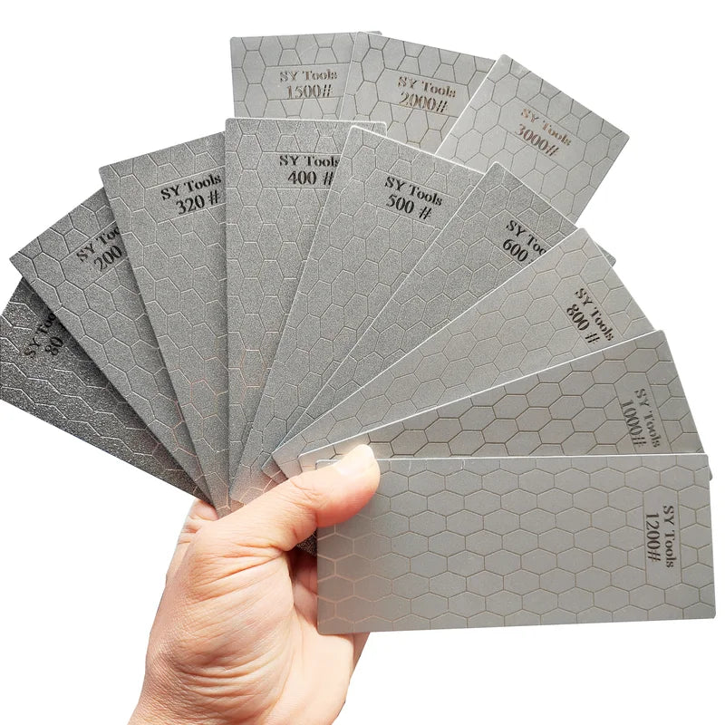 Diamond Honeycomb Pattern Knife Sharpening Stone Set - Fast & Precise Kitchen Tool