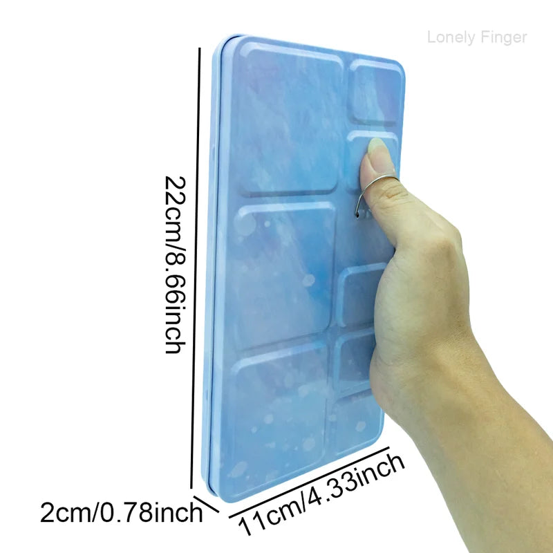 Empty Watercolor Palette Metal Paint Case with 28/52 Pans for Travel & Art