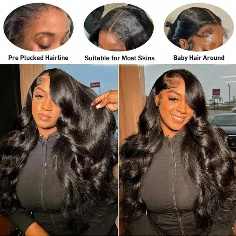 Human Hair Wigs 40-42 Inch Body Wave HD Lace Frontal & Closure Wigs for Women