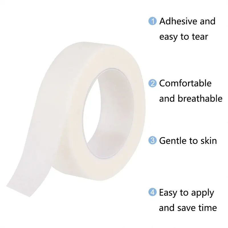Breathable Eyelash Tape Adhesive for Extensions - 5 Rolls