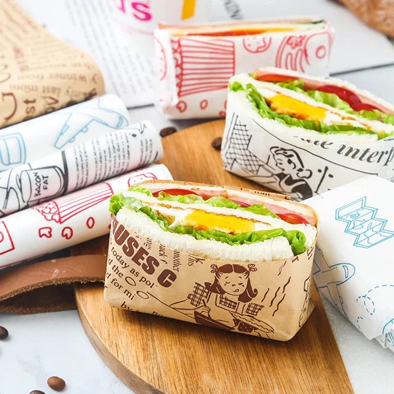 25-Piece Food Grade Wax Paper Wraps for Baking and Food Storage