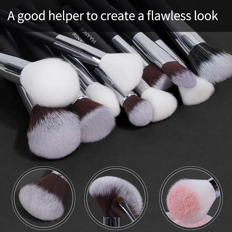30-Piece Professional Makeup Brush Set - Cosmetic Beauty Tools for Face and Eyes