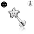 Titanium Ear Studs for Men and Women - Heart-Shaped Cartilage Jewelry