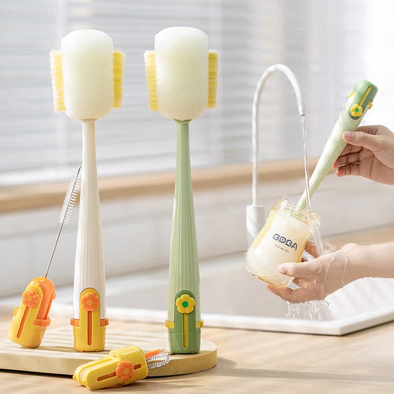 5-in-1 Multifunctional Cleaning Brush Set for Bottles Cups and Straws Household Kitchen Tools