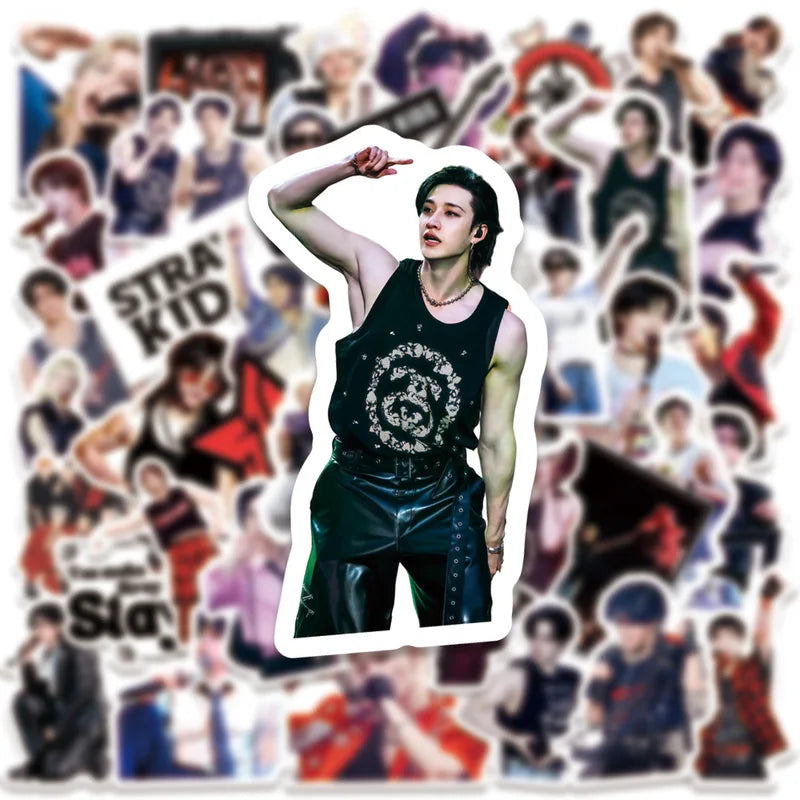 Waterproof Sticker Pack - Stray Kids World Tour Muscle Man Notebook Decals