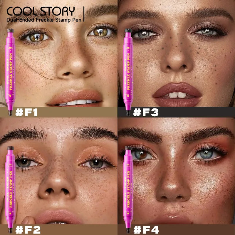 Double-Head Freckle Pen and Eyeliner Spot Stamp - Waterproof & Natural Finish