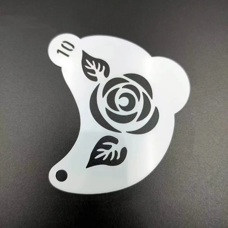 16pcs Reusable Face Painting Stencils for Children Cartoon Flower Heart Body Art