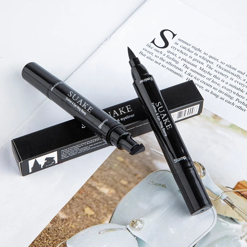 Double-Ended Quick Dry Liquid Eyeliner Pen Waterproof & Smudgeproof