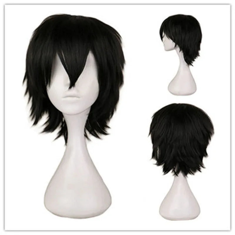 Halloween Cosplay Wigs for Men and Women 12 Inch Heat-Resistant Anime Style Costumes