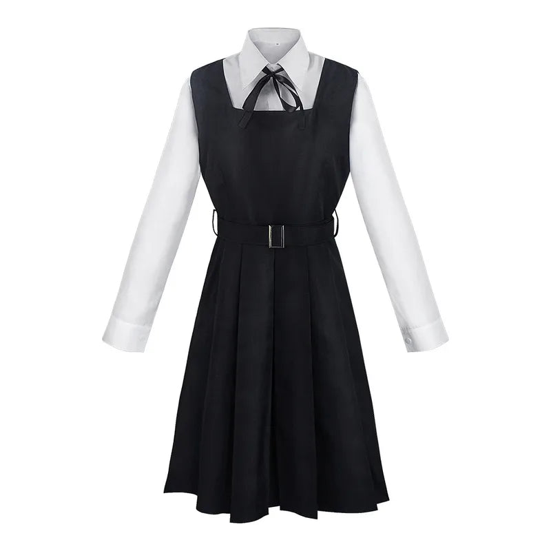 Mitaka Asa Cosplay Costume Set with Dress, Necktie, Socks & Belt Halloween
