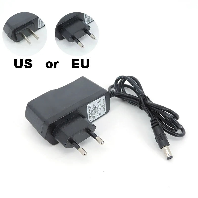 12.6V 1A 2A Power Wall Charger Adapter for Lithium Batteries EU US UK Plugs