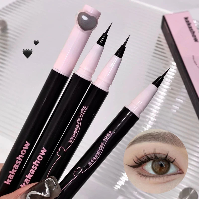 Ultra-Fine Waterproof Liquid Eyeliner Pen - Quick Dry, Matte Finish, Smudge-Proof