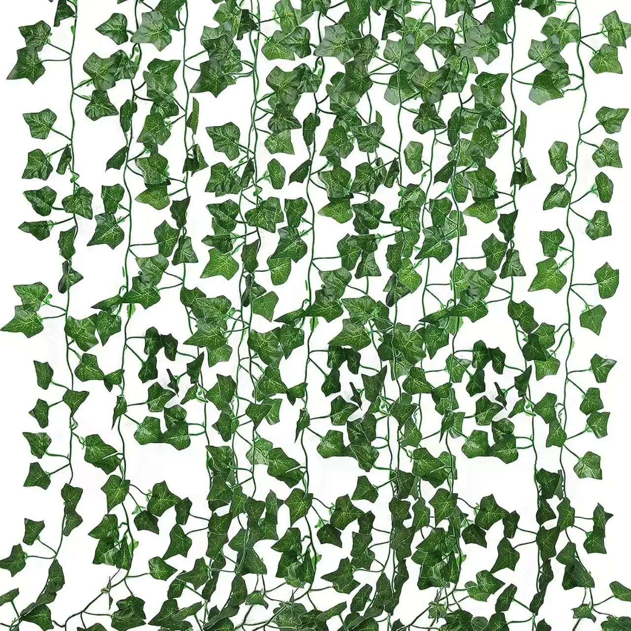 Artificial Green Leaf Vine with Lights - Outdoor Wall & Garden Decor, Fairy Vine for Weddings & Parties