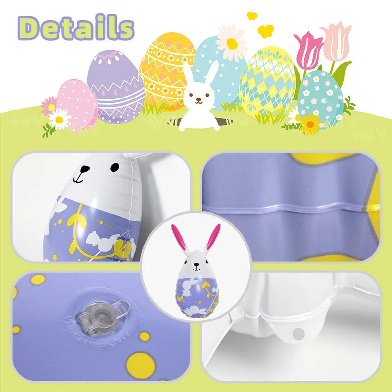 Inflatable Easter Bunny Egg Yard Decoration - Spring Festive Outdoor Toy