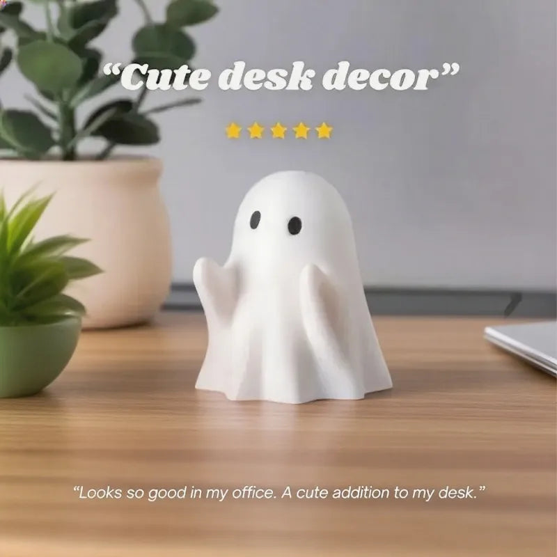 Halloween Ghost Pen Holder - Cute Desktop Pencil Organizer for Home Office