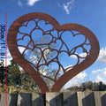 Rustic Metal Heart Garden Stake Outdoor Yard Art Farmhouse Decor