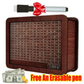 Wooden Piggy Bank Money Box - Reusable Cash Vault for Savings, Gift