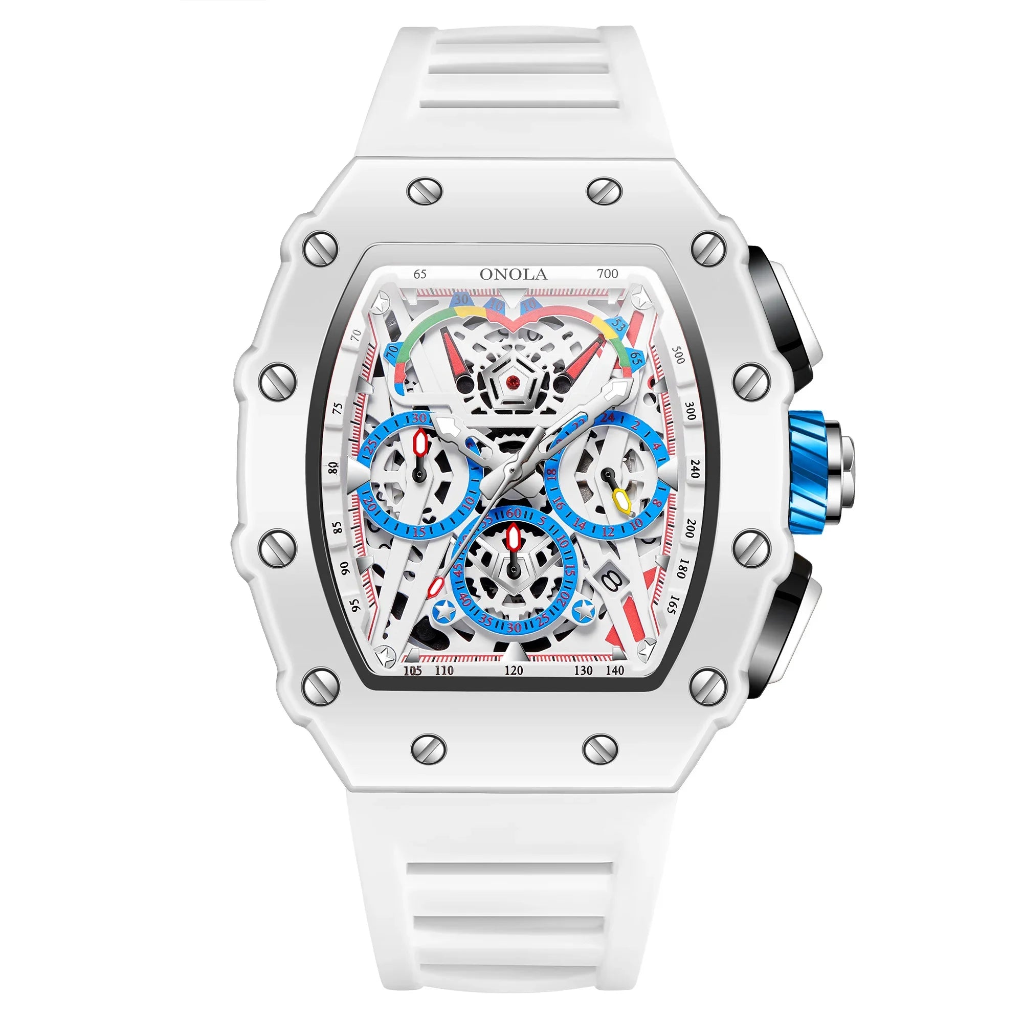 Multifunctional Waterproof Silicone Watch - Casual Quartz Timepiece for Men