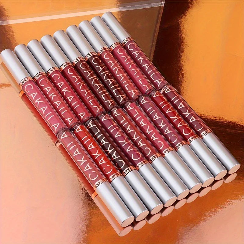 Matte Lipstick & Lip Gloss Set - Long-Lasting Waterproof Non-Fading