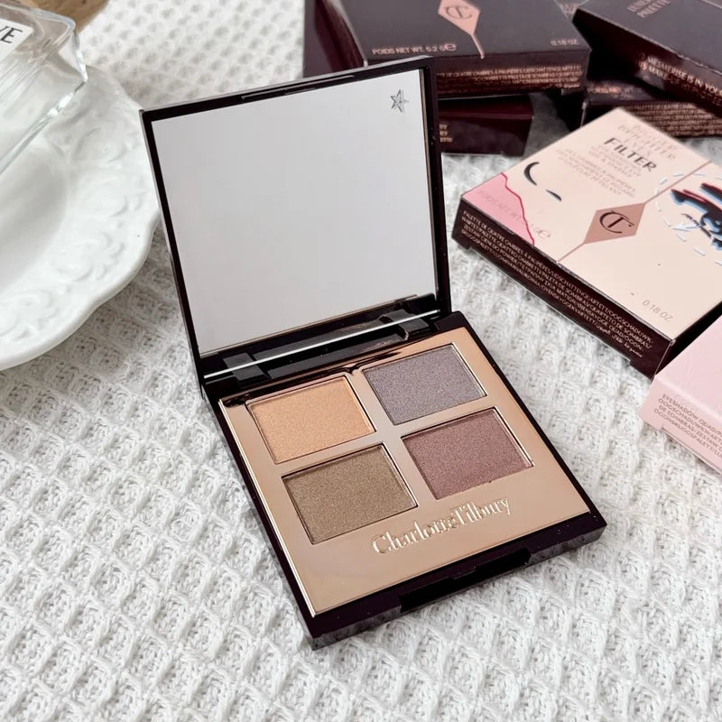 Buildable Velvet & Silk Shimmer Eyeshadow and Cream Blush Set - Natural Glow Makeup
