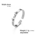 Adjustable Stainless Steel Pet Couple Ring for Cats and Dogs Playful Gift