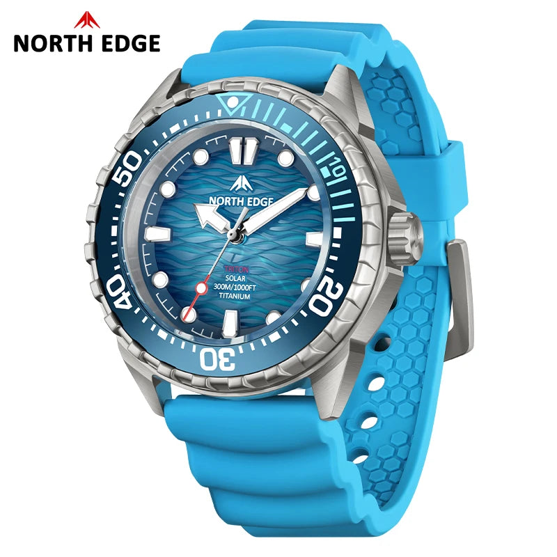 Luxury Titanium Solar-Powered Diving Watch 300M Waterproof Men’s Quartz Watch
