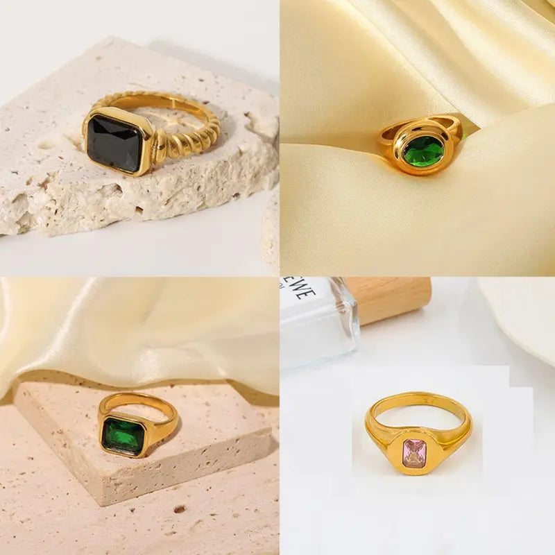 Waterproof Stainless Steel Heart Ring for Women - Stylish Non-Fading Jewelry