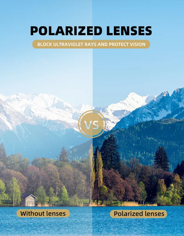 Polarized Sports Sunglasses for Men Lightweight Square UV400 Eyewear