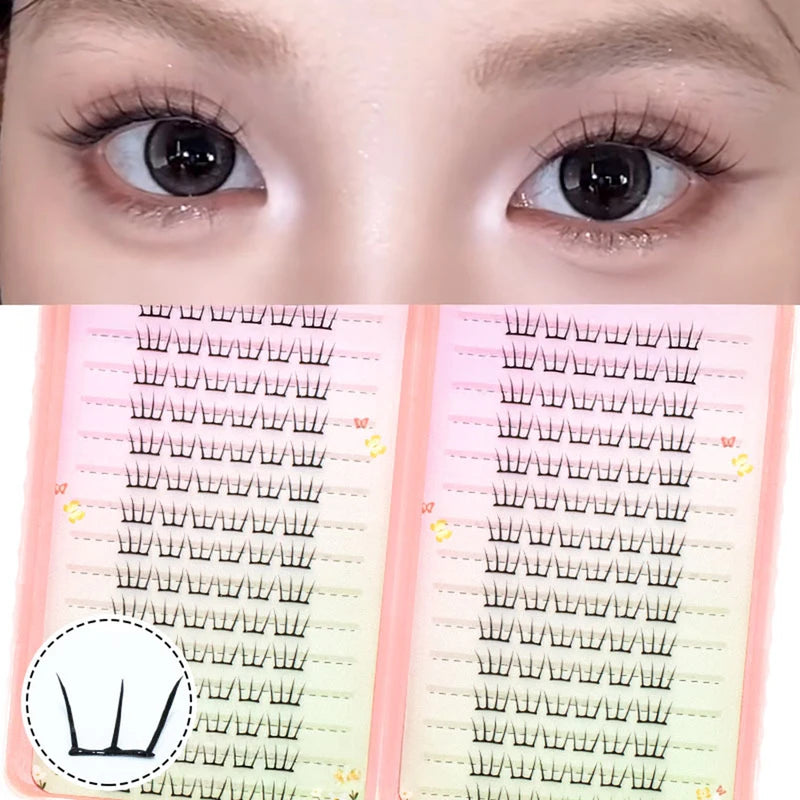 False Eyelashes Flake Book Natural Wispy Style for Glamorous Eyes - Korean Look
