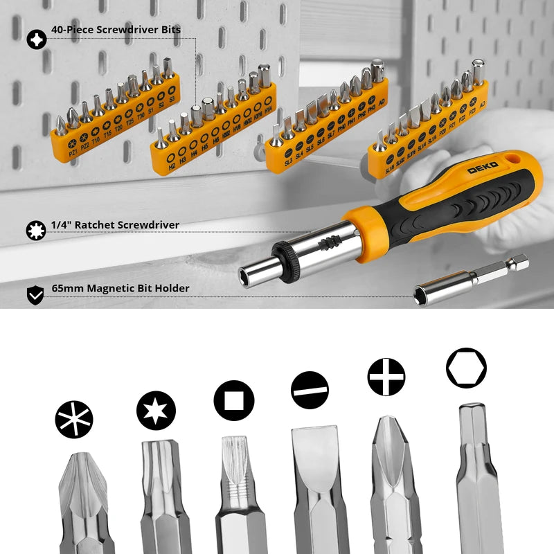 228-Piece Socket Wrench Auto Repair Tool Set with Plastic Toolbox