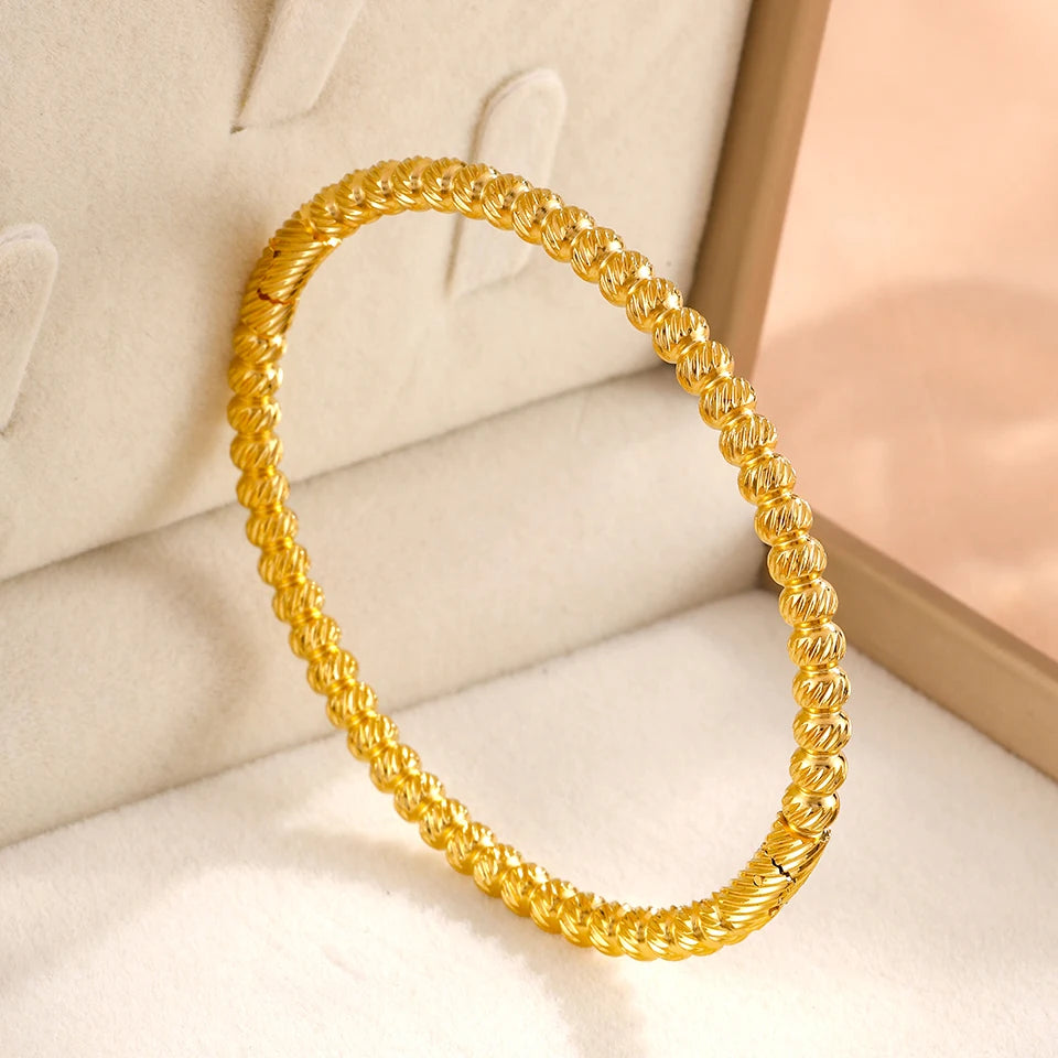 Stainless Steel Zircon Inlaid Bracelet Bangles for Women Multiple Colors Gift