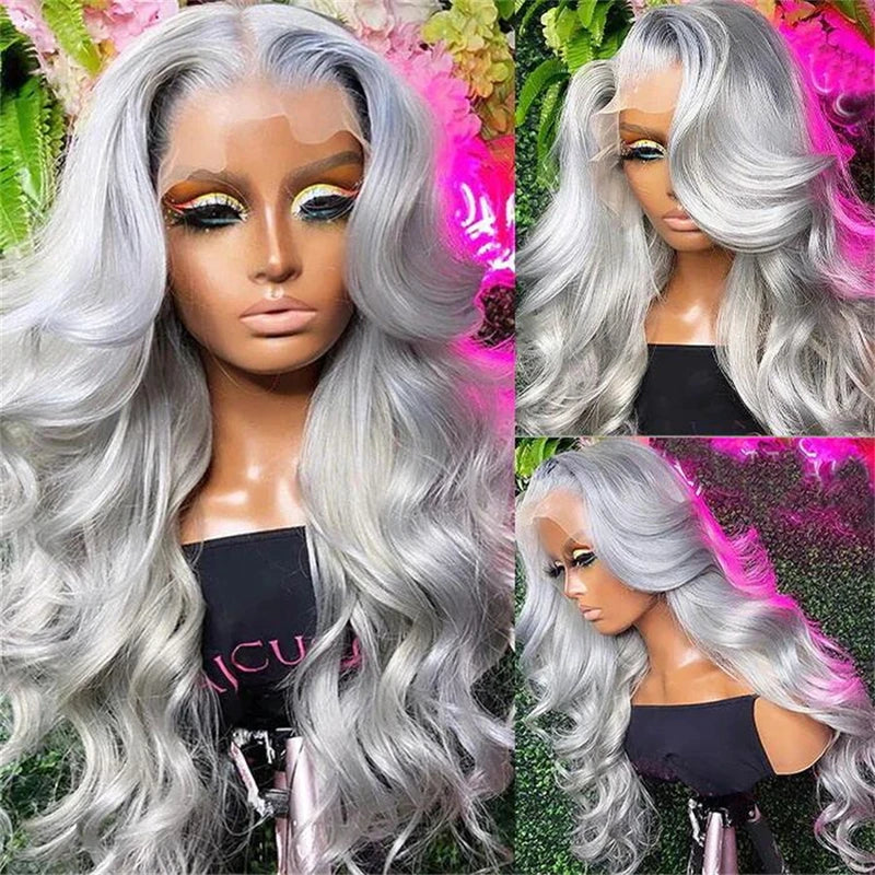Brazilian Human Hair Wig with HD Transparent Lace Front 28-42in, Pre-Plucked, Body Wave, 200% Density, Multiple Colors & Lengths