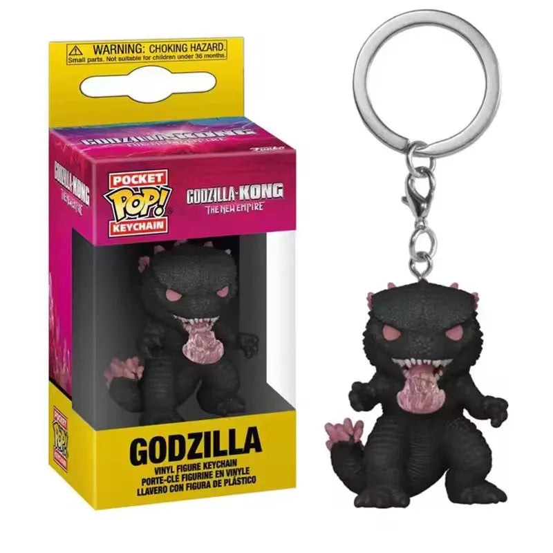 2024 New Funko Movie Vinyl Keychains - Godzilla vs Kong Collectible Toys with Box