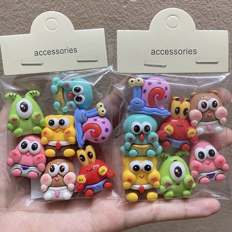 Cute Cartoon SpongeBob and Patrick Sticker Set for DIY Decoration, Gift