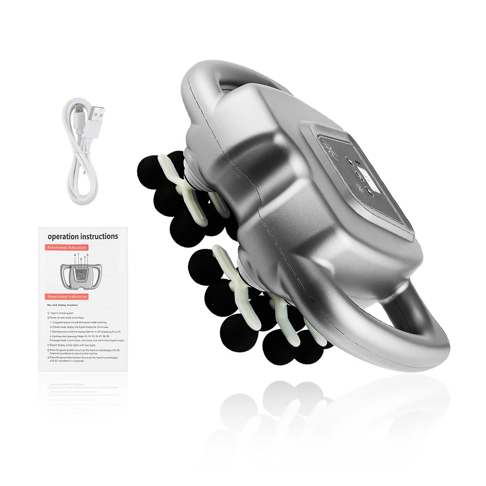 24-Head Fascia Gun with 9 Modes High Frequency Vibration Body Massager