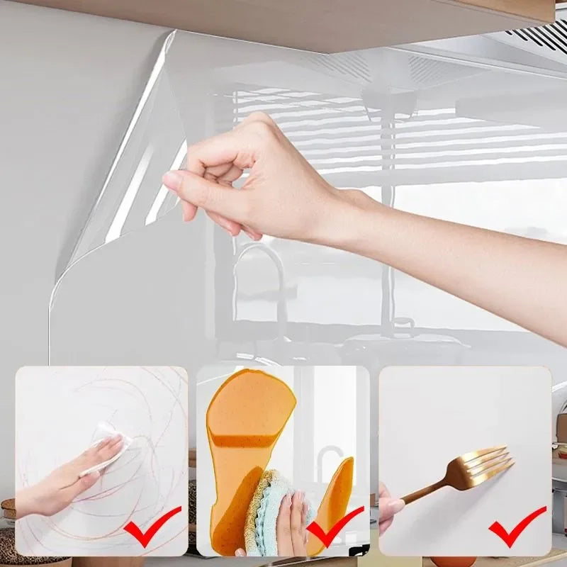No Glue Static Transparent Wall Sticker Waterproof Anti-Fouling Wall Protector