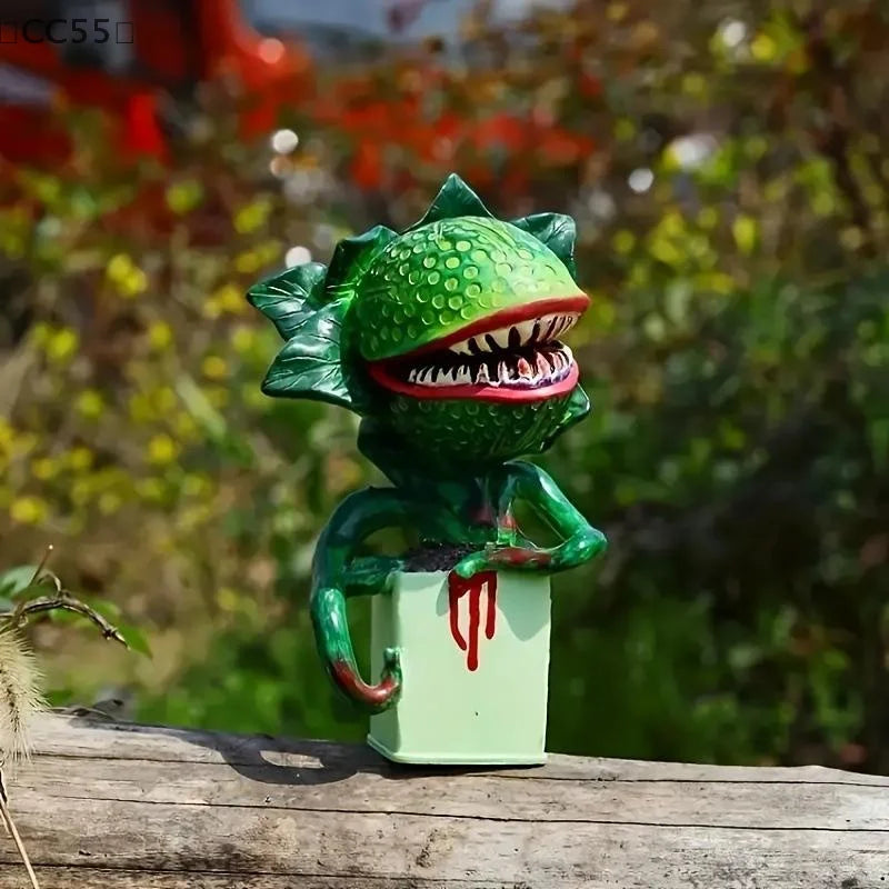 Halloween Carnivorous Plant Garden Statue - Quirky Garden Decor Ornament