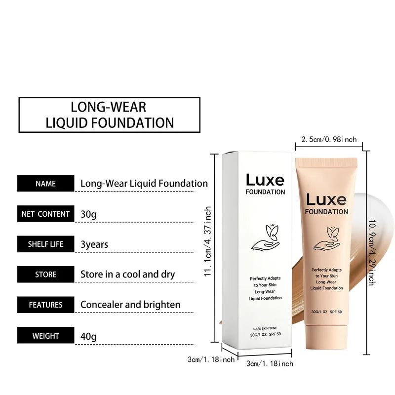 Self-Adjusting SPF 50 Color Changing Foundation for Flawless Skin
